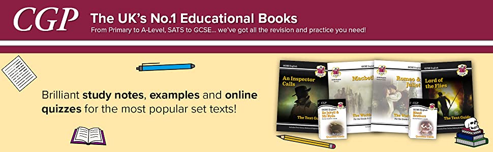 Brilliant study notes, examples and online quizzes for the most popular set texts