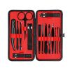 Qmake Manicure Kit Professional Stainless Steel Nail Clipper Set Pedicure Tools Nails Toe Trimmer Nipper Case manicure set