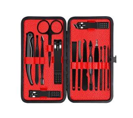 Qmake Manicure Kit Professional Stainless Steel Nail Clipper Set Pedicure Tools Nails Toe Trimmer Nipper Case manicure set