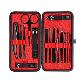 Qmake Manicure Kit Professional Stainless Steel Nail Clipper Set Pedicure Tools Nails Toe Trimmer Nipper Case manicure set