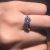 1pcs White Gold Copper Ring Women Light Luxury Simple Models Six Claws Dominant Live Mouth Finger Ring Jewelry