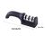 Kitchen 3 Segment Knife Sharpener Household Multi Functional Hand Held Three Purpose Black Sharpening Stone