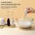 White Electric Egg Beater Milk Frother For Coffee Household Kitchen Mini Stainless Steel Coffee Milk Tea Blender