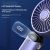 3000mAh Handheld Mini Fan Foldable Portable Neck Hanging Fans 5 Speed USB Rechargeable Fan with Phone Stand and Display Screen