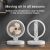 Portable Rotatable Desktop Fan Multifunctional Led Light Home Foldable Fan 4-Speed Mini Fans USB Charging Cooling Camping Fan