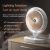 Portable Rotatable Desktop Fan Multifunctional Led Light Home Foldable Fan 4-Speed Mini Fans USB Charging Cooling Camping Fan