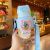 Children's Cute Water Bottle Kawaii Plastic Cup with Lid Girl Cartoon Portable Student School Water Bottle Straw Water Cup