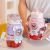 Children's Cute Water Bottle Straw Cup High Beauty Cartoon Cute Favorite Kawaii Baby Straw Plastic Water Cup Adjustable Strap