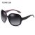 FUQIAN Brand Design Elegant Polarized Oversized Round Sunglasses Women Simple Fashion Big Plastic Ladies Sun Glasses UV400