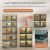 Folding Storage Cabinet Kitchen Outdoor Snacks Multi-storey Storage Lockers Installation-free Plastic Clothing Organizer Box