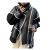 2023 Black Faux Fur Suede Fuzzy Jacket Motorcycle Biker Sheepskin Coat Women Winter Spliced Thickened Fur Integrated Coat
