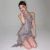 2023 Streetwear Mesh Lace Splice Asymmetrical Dress Summer New Chiffon Dress Hanging Neck Off Shoulder Ruffles Dress Sexy
