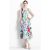2023 Summer Loose Printed Suspended Dress For Women Square Collar Sleeveless High Waist Print Colorblock Midi Dresses Female