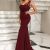 Elegant One Shoulder Cocktail Evening Party Dresses Patchwork Mesh Sleeveless Sequin Bodycon Black Formal Occasion Maxi Dress