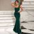 Elegant One Shoulder Cocktail Evening Party Dresses Patchwork Mesh Sleeveless Sequin Bodycon Black Formal Occasion Maxi Dress