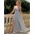 Elegant Sequins V-Neck Maxi Dress Women Sexy Backless A-Line Split Party Dresses Ladies 2023 Summer Black Long Formal Vestidos