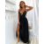 Elegant Sequins V-Neck Maxi Dress Women Sexy Backless A-Line Split Party Dresses Ladies 2023 Summer Black Long Formal Vestidos