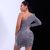 Elegant Women'S Evening Dresses One Shoulder Sequin Long Sleeve Sexy Mini Dress Party Night Club Outfits White Robe 2023 Summer
