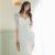 Korean Style Lace Mid-sleeve Dress Women 2023 Summer Fashion Commuter Tight Bag Hip Dresses for Women's Elegant Slit Short Dress