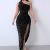 One Shoulder Sequin Summer Dress Ruched Split Bodycon Maxi Long Dress Party Night Female Backless Sexy Robe Women 2023 Clothes