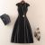 Retro Sleeveless Dress Women 2023 Spring Summer One Button Chic Elegant Dresses for Women's Waist Slim Fashion Casual Dress