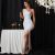 Sexy One Shoulder White Party Evening Split Sequin Long Dress Women Elegant Bodycon Prom Wedding Maxi Dress Summer Clothes 2023