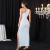 Sexy One Shoulder White Party Evening Split Sequin Long Dress Women Elegant Bodycon Prom Wedding Maxi Dress Summer Clothes 2023
