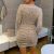 Sexy V-Neck Sequin Mini Dress Women Long Sleeve Bodycon Ruched Evening Party Dress Ladies Black Birthday Night Club Outfits 2023