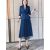 Spring 2 Piece Ruffles Skirt Suit Long Sleeve Jacket Blazer+ Elastic Waist Tulle Skirt Knee Lengt Tulle A Line Pleated Skirt