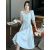 White Elegant Sling Dress Women 2023 Summer Korean Fashion Strapless Short Sleeve Midi Dresses for Women Wedding Party Dress