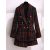 Women's Business Suit 2 Pieces Tweed Blazer Jacket Coat  and Skirt Set Plaid Two Piece Suit Coat +Mini Tweed Skirt