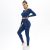 2-pcs Seamless Knitting Yoga Set High Elastic Backless Long Sleeve Woman Shirts Hip Lifting Legging Sports Running Fitness Suit