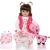 KEIUMI Hot Sale Reborn Bebe Doll Toy Cloth Body Stuffed Realistic Baby Doll With Giraffe Toddler Birthday Christmas Gifts
