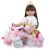 KEIUMI Straight Golden Hair Reborn Baby Dolls 60 CM Soft Silicone Newborn Boneca Tollder Doll Toys Kids Birthday XMAS Gift