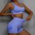 VEQKING Seamless 2 Pieces Yoga Set Women Fitness Workout Clothing Tracksuit Sportswear Crop Top Gym Shorts Set
