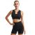 VEQKING Sports Sets Women Shockproof Yoga Bra+Buttocks Lifting Sports Shorts Short Crop Top High Waist Yoga Shorts Sports Sets