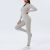 VEQKING Yoga Set Women Seamless Slim Sports Set One Piece Long Sleeve Sports Suit Leggings Zipper Stand Collar Fitness Suit