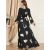 Latest Women 2Pcs Sets Muslim Islamic Ramadan Black Dress Gold Printed Abaya Kaftan Arab Jilbab Robe Dubai Party Gown