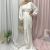 Middle East Abaya Set Women Muslim Islamic Satin Long Dress and Wrap Skirts Arab Robe Dubai Party Gown Ramadan Clothing