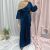 Middle East Abaya Set Women Muslim Islamic Satin Long Dress and Wrap Skirts Arab Robe Dubai Party Gown Ramadan Clothing
