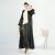 Middle East Clothing Dubai Elegant Beaded Pearls Cardigan Dress Muslim Islamic Party Abaya Gown Kimono Robe Two Pieces Sets