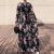 Ramadan EID Maxi Long Sleeve Dress Chiffon Floral Abaya Muslim Islamic Clothing Dubai Fashion Elegant Vestidos for Women