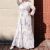 Ramadan EID Maxi Long Sleeve Dress Chiffon Floral Abaya Muslim Islamic Clothing Dubai Fashion Elegant Vestidos for Women