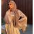 Ramadan Eid Fashion Soft Satin Dress Dubai Abaya Women Summer Long Flare Sleeve Hijab Dresses Muslim Islam Turkey Clothes Bronze
