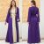 2PCS Luxury Muslim Dress Gold Embroidery Abaya Gown Dubai Party Robe for Women