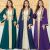 2PCS Luxury Muslim Dress Gold Embroidery Abaya Gown Dubai Party Robe for Women