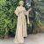Vintage Puff Sleeve Evening Party Satin Dress Women Muslim Islamic Clothes Arab Abaya Kaftan Dubai Gown Female Long Dresses