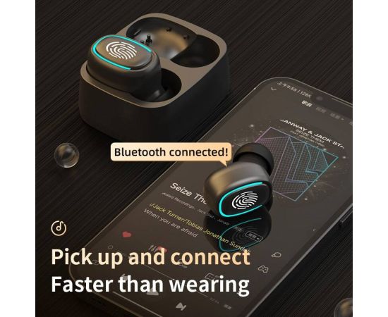Wireless Bluetooth Headset Touch Light Mini High Quality Earplugs Anti Sweat HD Sound Quality Stereo Universal Headset