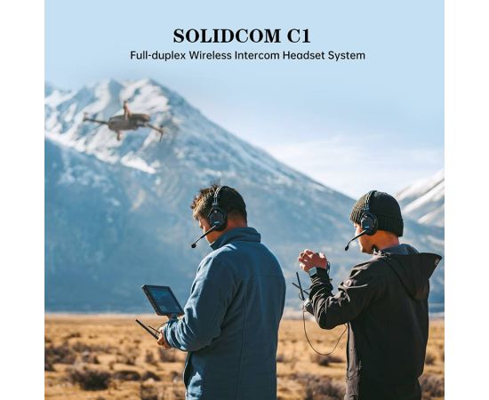 Hollyland Solidcom C1 Wireless Intercom System 1100ft Range Weighs Only 168g for Commercial Film Production Team Drone Shot Team