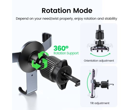 【New-in Sale】UGREEN Car Phone Holder Air Vent Phone Stand For Mobile Phone Xiaomi Samsung iPhone 12 13 14 Gravity Holder Stand